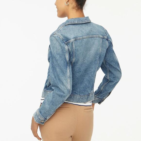 J. Crew Factory Classic Jean Jacket in Blue Denim Size S‎ NWT - Picture 2 of 12